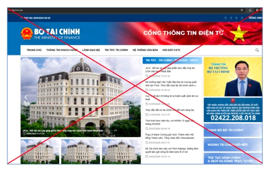 Bộ Tài chính gửi danh sách website giả mạo để xử lý lừa đảo trực tuyến Bộ Tài chính gửi danh sách website giả mạo để xử lý lừa đảo trực tuyến
