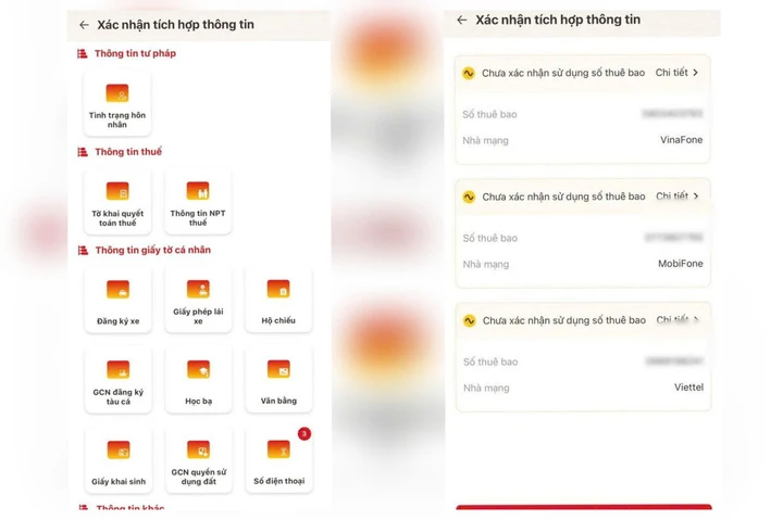 Các bước tự xác thực sim chính chủ trên ứng dụng VNeID Các bước tự xác thực sim chính chủ trên ứng dụng VNeID
