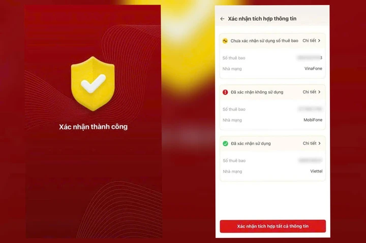 Các bước tự xác thực sim chính chủ trên ứng dụng VNeID Các bước tự xác thực sim chính chủ trên ứng dụng VNeID
