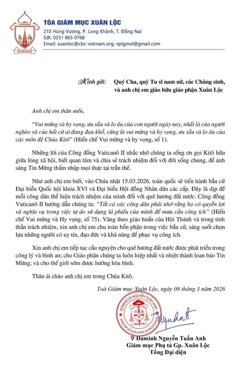 Các tôn giáo kêu gọi tín đồ đi bầu cử: Mỗi lá phiếu là trách nhiệm với đất nước Các tôn giáo kêu gọi tín đồ đi bầu cử: Mỗi lá phiếu là trách nhiệm với đất nước
