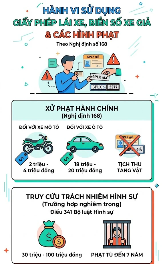Cảnh báo mới liên quan đến giấy phép lái xe, biển số xe