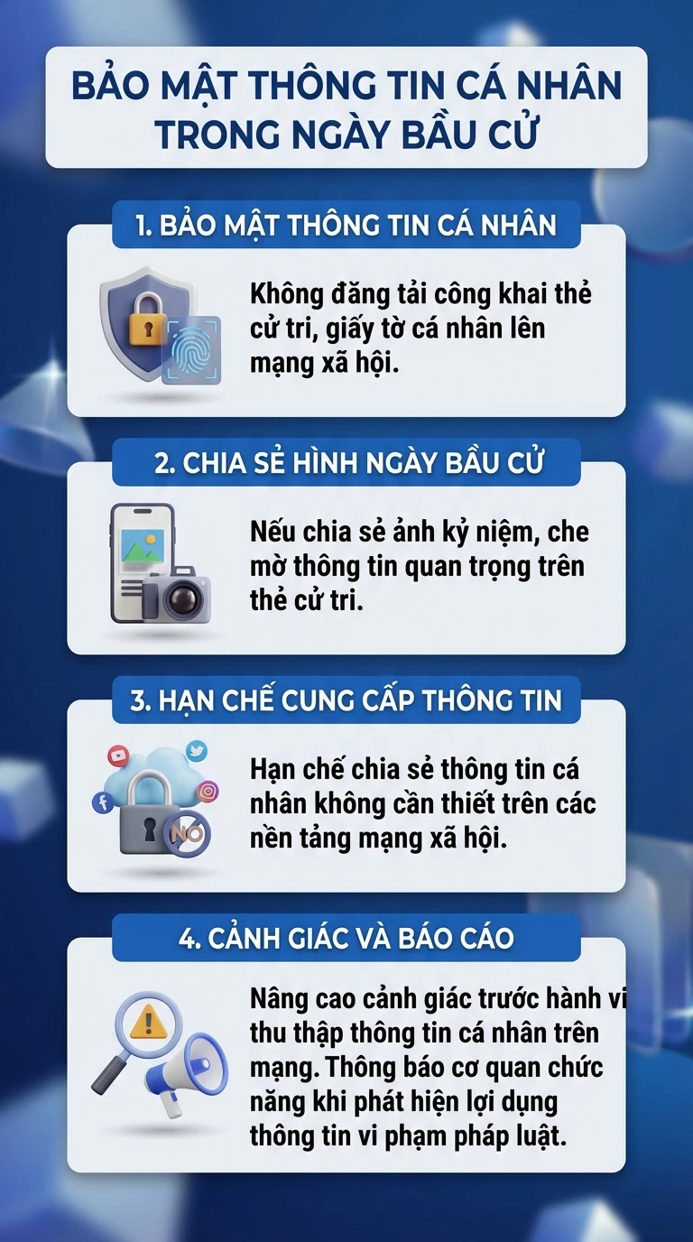 Cảnh báo tất cả người dân đi bầu cử đăng ảnh thẻ cử tri lên mạng xã hội cần chú ý Cảnh báo tất cả người dân đi bầu cử đăng ảnh thẻ cử tri lên mạng xã hội cần chú ý