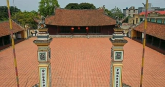 Cặp nghê đá cổ ở đền La Vân bất ngờ biến mất