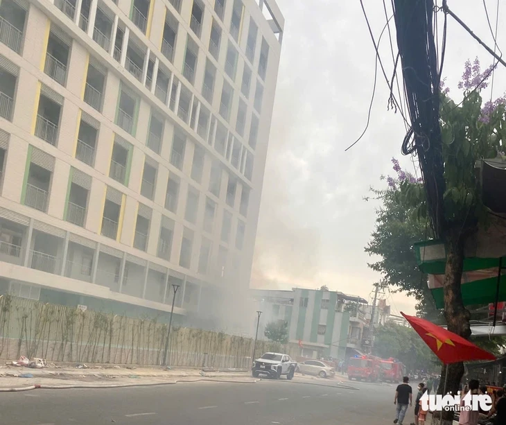 Cháy tầng hầm khối nhà mới Trung tâm Y tế Liên Chiểu, nghi do hàn xì Cháy tầng hầm khối nhà mới Trung tâm Y tế Liên Chiểu, nghi do hàn xì