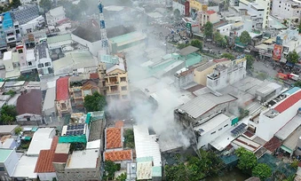 Cháy trong khu dân cư ở Cần Thơ