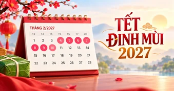 Chi tiết 22 ngày nghỉ lễ, Tết năm 2027