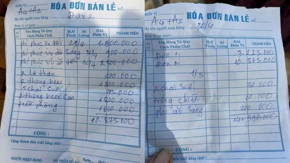 Chủ cơ sở lên tiếng vụ thùng bia 900.000 đồng, phụ phí 5,2 triệu đồng Chủ cơ sở lên tiếng vụ thùng bia 900.000 đồng, phụ phí 5,2 triệu đồng
