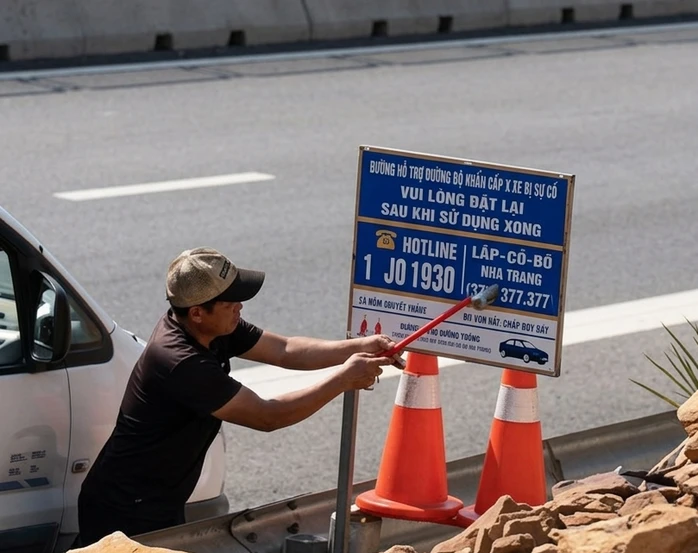 Chủ gara ô tô bị phạt vì xóa số điện thoại cứu hộ trên cao tốc Bắc - Nam Chủ gara ô tô bị phạt vì xóa số điện thoại cứu hộ trên cao tốc Bắc - Nam