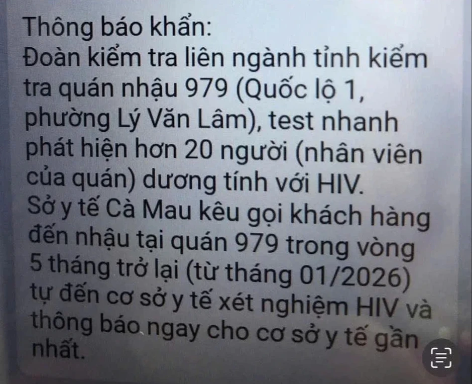 Chủ nhà hàng Cà Mau trình báo công an sau tin đồn 'có nhân viên nhiễm HIV' Chủ nhà hàng Cà Mau trình báo công an sau tin đồn 'có nhân viên nhiễm HIV'