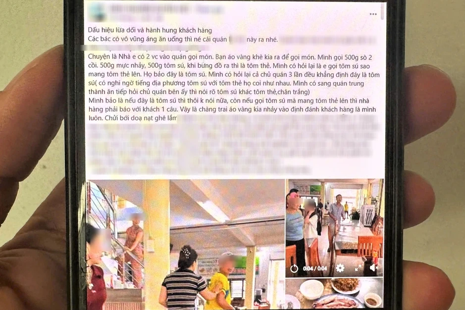 Chủ nhà hàng lên tiếng việc đổi tôm sú thành tôm thẻ, nhân viên to tiếng Chủ nhà hàng lên tiếng việc đổi tôm sú thành tôm thẻ, nhân viên to tiếng