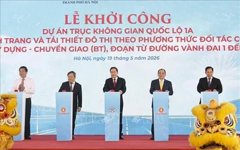 Chủ tịch Quốc hội dự Lễ khởi công dự án mở rộng Quốc lộ 1A đoạn qua TP Hà Nội