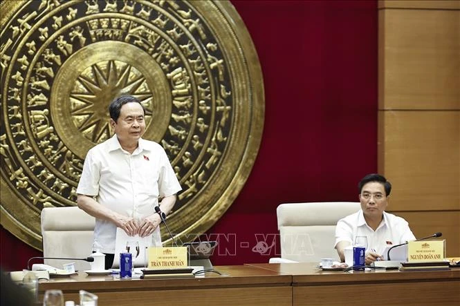 Chủ tịch Quốc hội làm việc với Thường trực Ủy ban Dân nguyện và Giám sát của Quốc hội