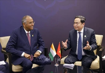 Chủ tịch Quốc hội Trần Thanh Mẫn gặp Chủ tịch Quốc hội Côte d'Ivoire