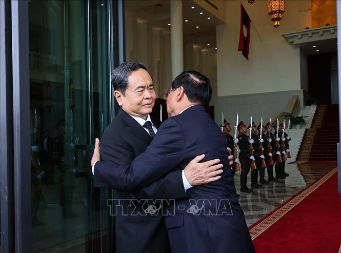 Chủ tịch Quốc hội Trần Thanh Mẫn hội kiến Tổng Bí thư, Chủ tịch nước Lào Chủ tịch Quốc hội Trần Thanh Mẫn hội kiến Tổng Bí thư, Chủ tịch nước Lào