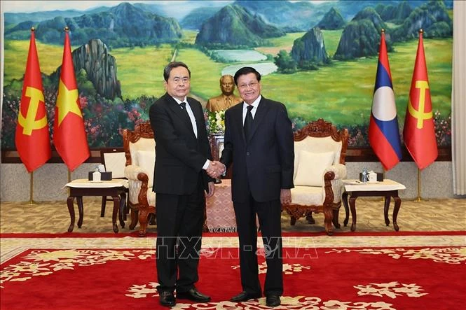 Chủ tịch Quốc hội Trần Thanh Mẫn hội kiến Tổng Bí thư, Chủ tịch nước Lào Chủ tịch Quốc hội Trần Thanh Mẫn hội kiến Tổng Bí thư, Chủ tịch nước Lào