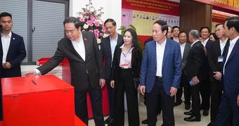 Chủ tịch Quốc hội Trần Thanh Mẫn kiểm tra công tác bầu cử Hải Phòng 2026