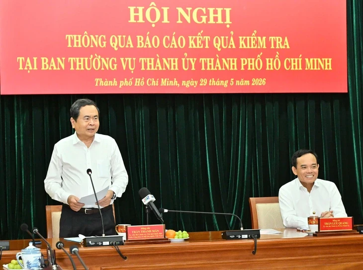 Chủ tịch Quốc hội Trần Thanh Mẫn: Trung ương tiếp tục tin tưởng giao việc lớn, việc khó cho TP.HCM Chủ tịch Quốc hội Trần Thanh Mẫn: Trung ương tiếp tục tin tưởng giao việc lớn, việc khó cho TP.HCM