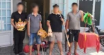 Công an làm việc với 4 người hóa trang 