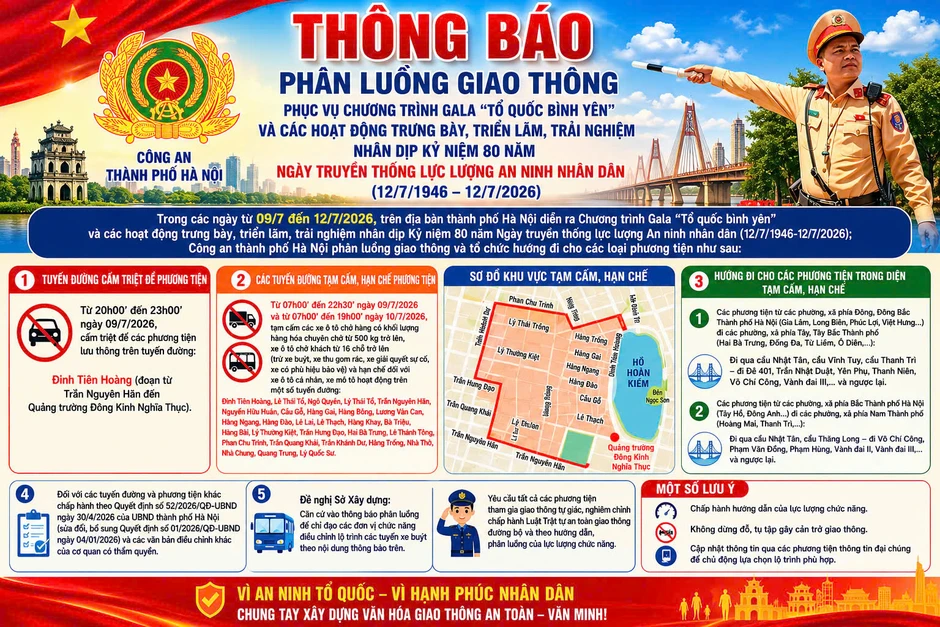 Công an TP Hà Nội thông báo nóng tới tất cả người tham gia giao thông từ ngày mai