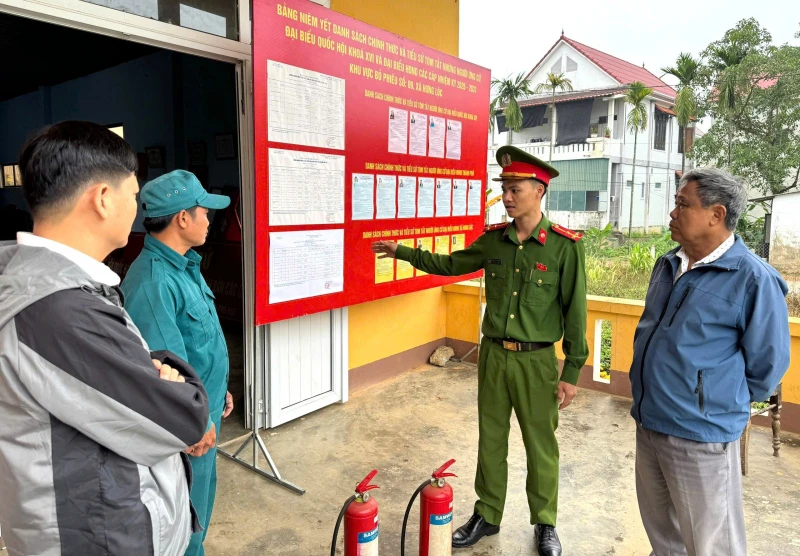 Công an TP Huế tăng cường kiểm tra, đảm bảo an toàn PCCC tại các điểm bầu cử