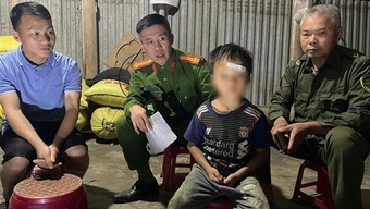 Công an xã Cốc San kịp thời cứu giúp cháu nhỏ gặp nạn