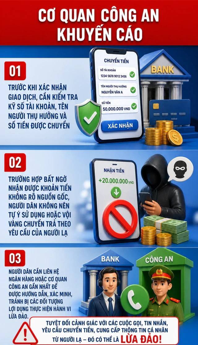 Công an xác minh giao dịch chuyển khoản 464 triệu đồng vào ngày 7/9