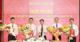 Công bố các quyết định của Ban Thường vụ Thành ủy Hà Nội về công tác cán bộ