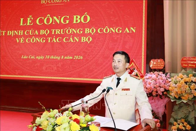 Công bố quyết định bổ nhiệm Giám đốc Công an tỉnh Lào Cai