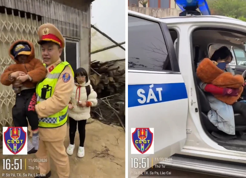 CSGT kịp thời hỗ trợ ba mẹ con gặp nạn giữa chiều mưa mù Sa Pa CSGT kịp thời hỗ trợ ba mẹ con gặp nạn giữa chiều mưa mù Sa Pa