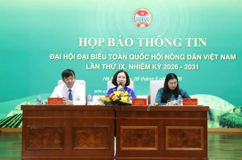 Đại hội đại biểu toàn quốc Hội Nông dân Việt Nam lần thứ IX sẽ diễn ra từ 7 - 8/6
