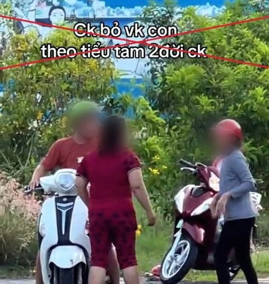 Đăng clip 'chồng bỏ vợ con theo tiểu tam', người đàn ông bị công an mời làm việc Đăng clip 'chồng bỏ vợ con theo tiểu tam', người đàn ông bị công an mời làm việc