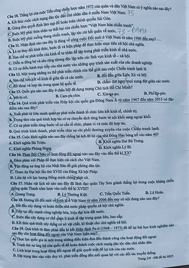 Đề thi môn Lịch sử tốt nghiệp THPT 2026 chính xác nhất Đề thi môn Lịch sử tốt nghiệp THPT 2026 chính xác nhất