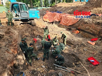 Đến ngày 12/8 đã phát hiện, quy tập 293 bộ hài cốt liệt sĩ tại Công viên Lê Thị Riêng
