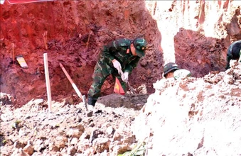 Đến ngày 13/8, đã phát hiện, quy tập 311 hài cốt liệt sĩ tại công viên Lê Thị Riêng