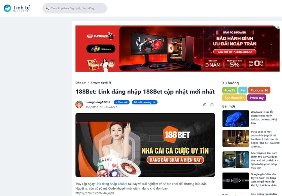 Dịch vụ cá độ, cờ bạc quảng cáo bằng đủ chiêu trò Dịch vụ cá độ, cờ bạc quảng cáo bằng đủ chiêu trò
