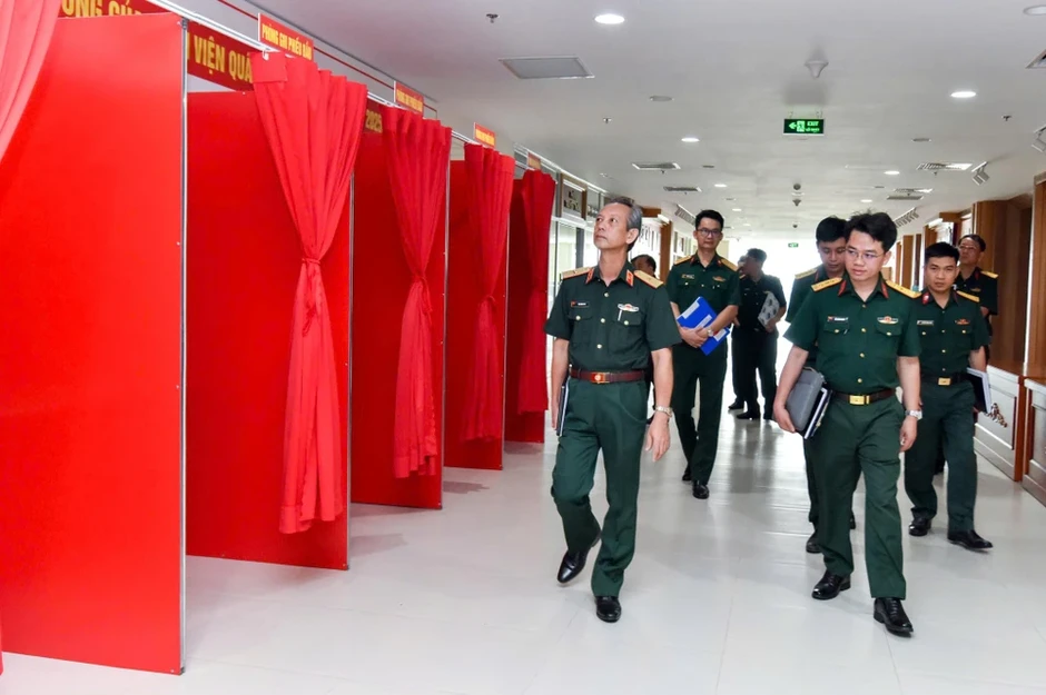 Điểm bầu cử tại Bệnh viện Quân y 175 sẵn sàng cho ngày hội non sông