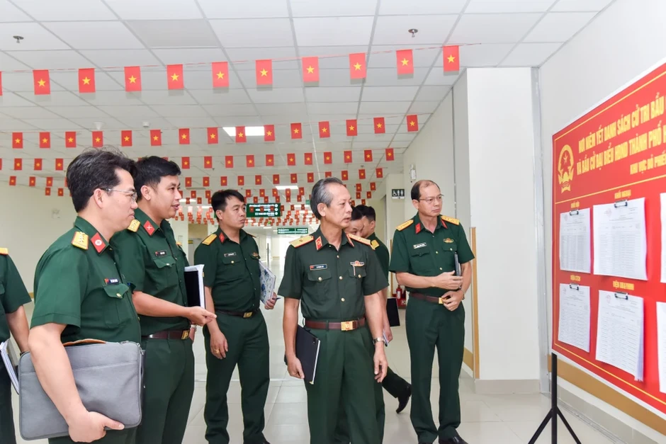 Điểm bầu cử tại Bệnh viện Quân y 175 sẵn sàng cho ngày hội non sông