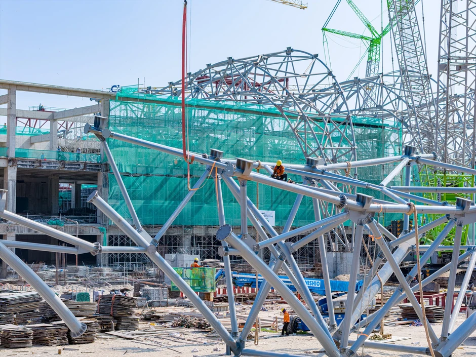 Điểm nhấn chưa từng có tại Trung tâm Hội nghị APEC: Không gian 11.000 m2 không một cột giữa Điểm nhấn chưa từng có tại Trung tâm Hội nghị APEC: Không gian 11.000 m2 không một cột giữa