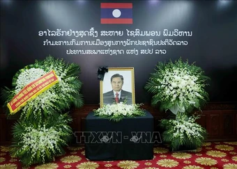 Điện chia buồn với Ủy ban Trung ương Mặt trận Lào Xây dựng Đất nước