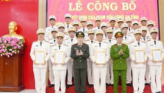 Điều động 103 cán bộ tăng cường cho Công an các xã biên giới, rẻo cao Nghệ An