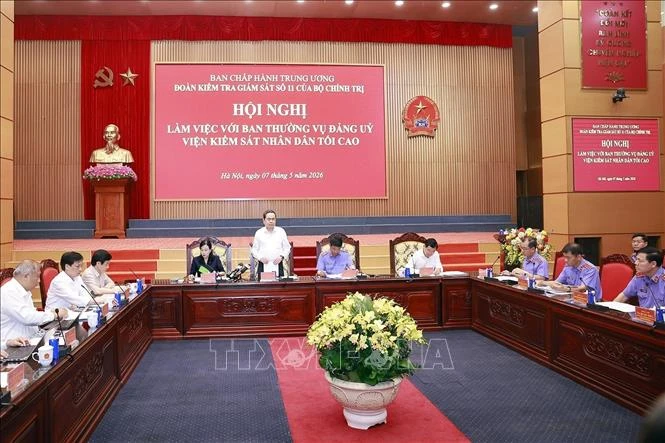 Đoàn kiểm tra, giám sát số 11 của Bộ Chính trị làm việc với Đảng uỷ Viện Kiểm sát nhân dân tối cao Đoàn kiểm tra, giám sát số 11 của Bộ Chính trị làm việc với Đảng uỷ Viện Kiểm sát nhân dân tối cao