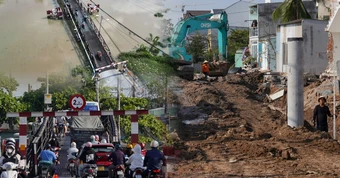 Dự án cầu 500 tỷ ở TP . HCM thi công cầm chừng gần 1 năm khởi công