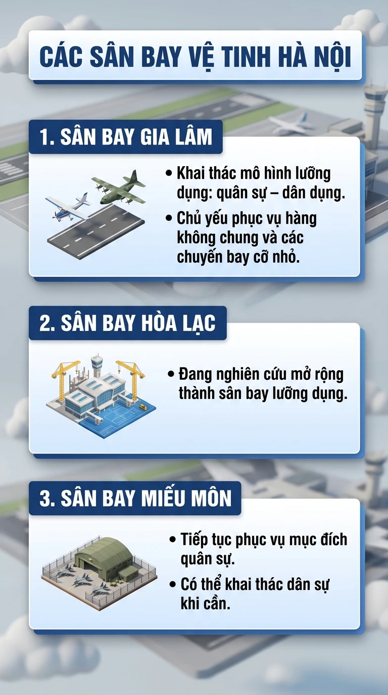 Hà Nội quy hoạch 5 sân bay, Nội Bài hướng tới 100 triệu khách, sân bay thứ hai cách trung tâm khoảng 40 km Hà Nội quy hoạch 5 sân bay, Nội Bài hướng tới 100 triệu khách, sân bay thứ hai cách trung tâm khoảng 40 km