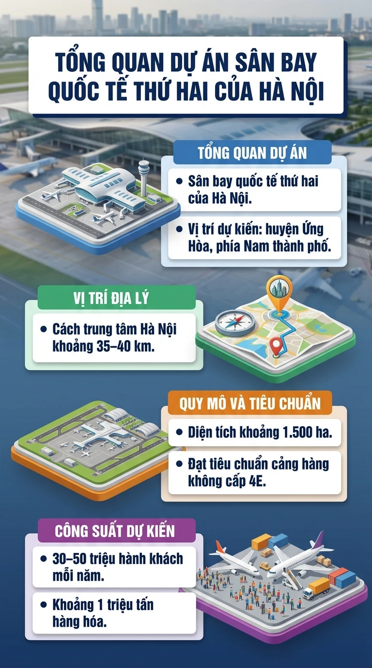 Hà Nội quy hoạch 5 sân bay, Nội Bài hướng tới 100 triệu khách, sân bay thứ hai cách trung tâm khoảng 40 km Hà Nội quy hoạch 5 sân bay, Nội Bài hướng tới 100 triệu khách, sân bay thứ hai cách trung tâm khoảng 40 km