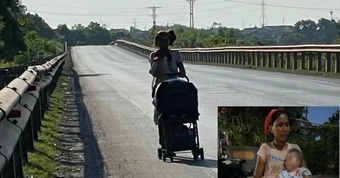 Hai đứa trẻ và hành trình qua miền Trung dưới nắng nóng cần sự bảo vệ trẻ em