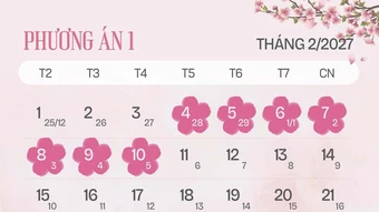 Hai phương án nghỉ Tết Đinh Mùi