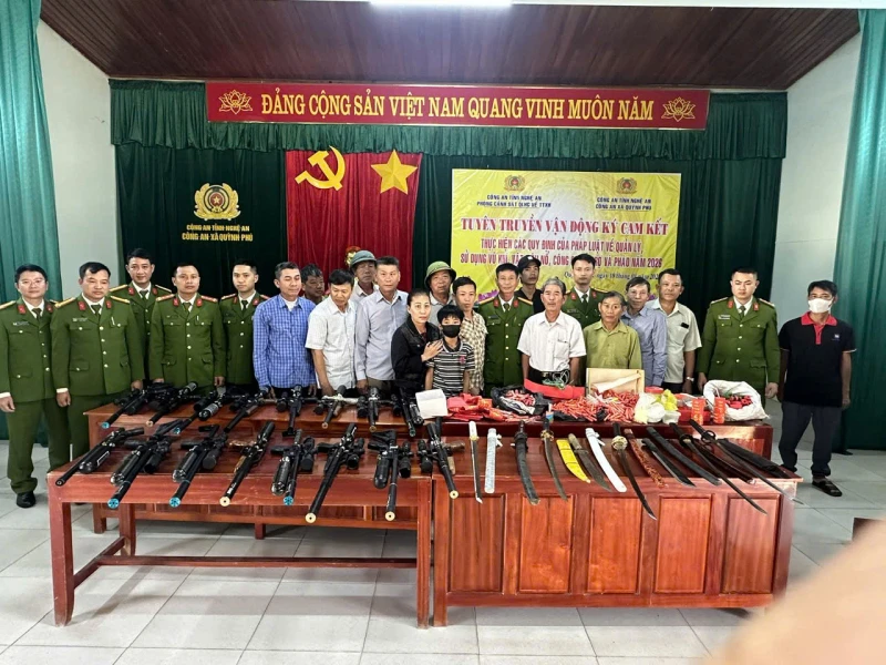 Hiệu quả từ đấu tranh, phòng ngừa tội phạm liên quan đến vũ khí, vật liệu nổ tại Nghệ An Hiệu quả từ đấu tranh, phòng ngừa tội phạm liên quan đến vũ khí, vật liệu nổ tại Nghệ An