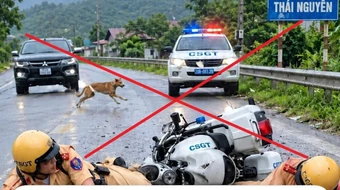 Hình ảnh 2 CSGT gặp tai nạn ở Thái Nguyên là sản phẩm của AI