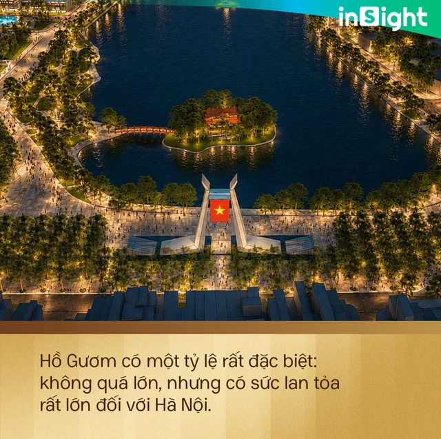 Hồ Gươm có tỷ lệ rất đặc biệt, không quá lớn nhưng có sức lan tỏa rất lớn đối với Hà Nội Hồ Gươm có tỷ lệ rất đặc biệt, không quá lớn nhưng có sức lan tỏa rất lớn đối với Hà Nội