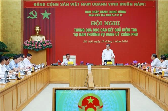 Hội nghị thông qua báo cáo kết quả kiểm tra tại Ban Thường vụ Đảng uỷ Chính phủ Hội nghị thông qua báo cáo kết quả kiểm tra tại Ban Thường vụ Đảng uỷ Chính phủ